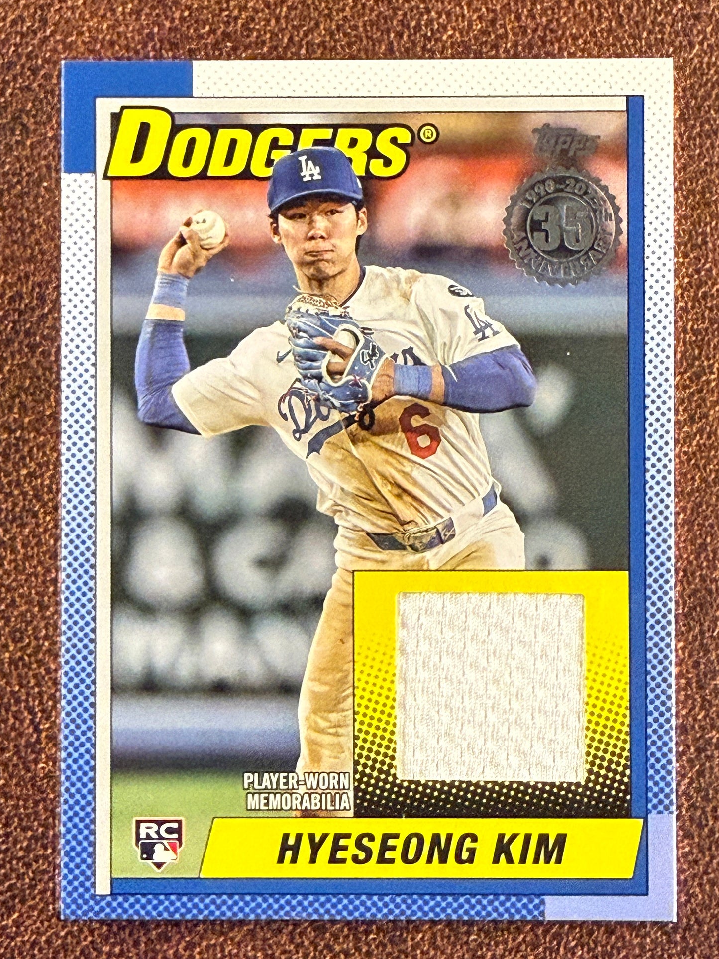 Hyeseong Kim - 2025 Topps Update - 1990 Rookie RELIC - Dodgers