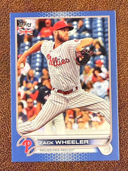 Zack Wheeler - 2022 Topps UK - BLUE /75 - Phillies
