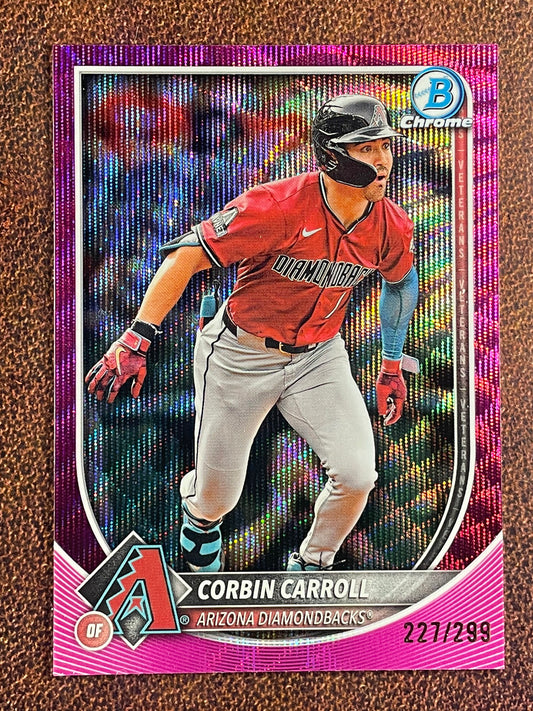 Corbin Carroll - 2025 Bowman Chrome - FUCHSIA Wave Refractor /299 - Diamondbacks