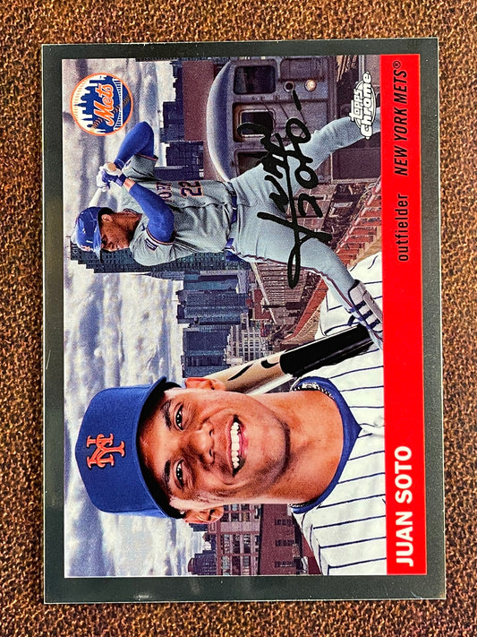Juan Soto - 2025 Topps Chrome Platinum - City Variation SP - Mets
