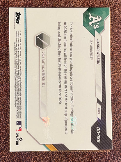 Jacob Wilson - 2026 Topps Now Road to Opening Day - GOLD Foil /50 - Athletics