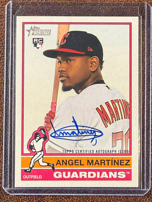 Angel Martinez - 2025 Topps Heritage - Rookie Real One AUTO - Guardians