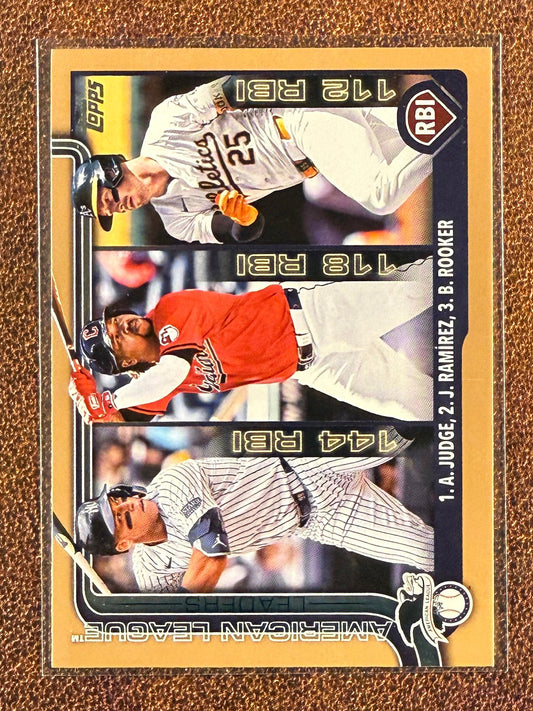 Judge/Ramirez/Rooker - 2025 Topps Series 1 - GOLD /2025 - Yankees