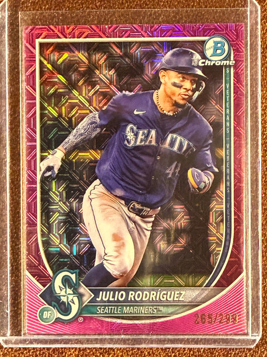 Julio Rodriguez - 2024 Bowman - FUSCHIA Mojo /299 - Mariners