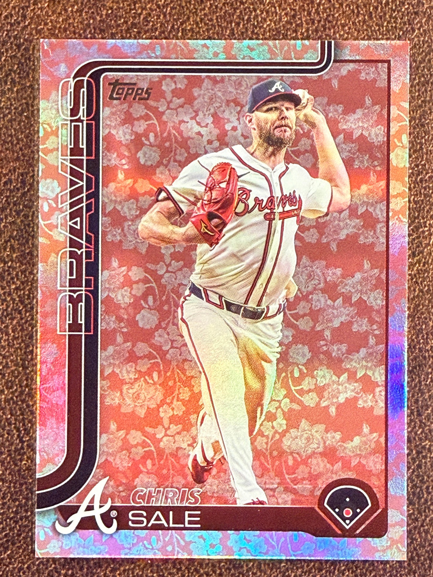Chris Sale - 2025 Topps Series 1 - Flowers /50 (*Corner Issues*) - Braves