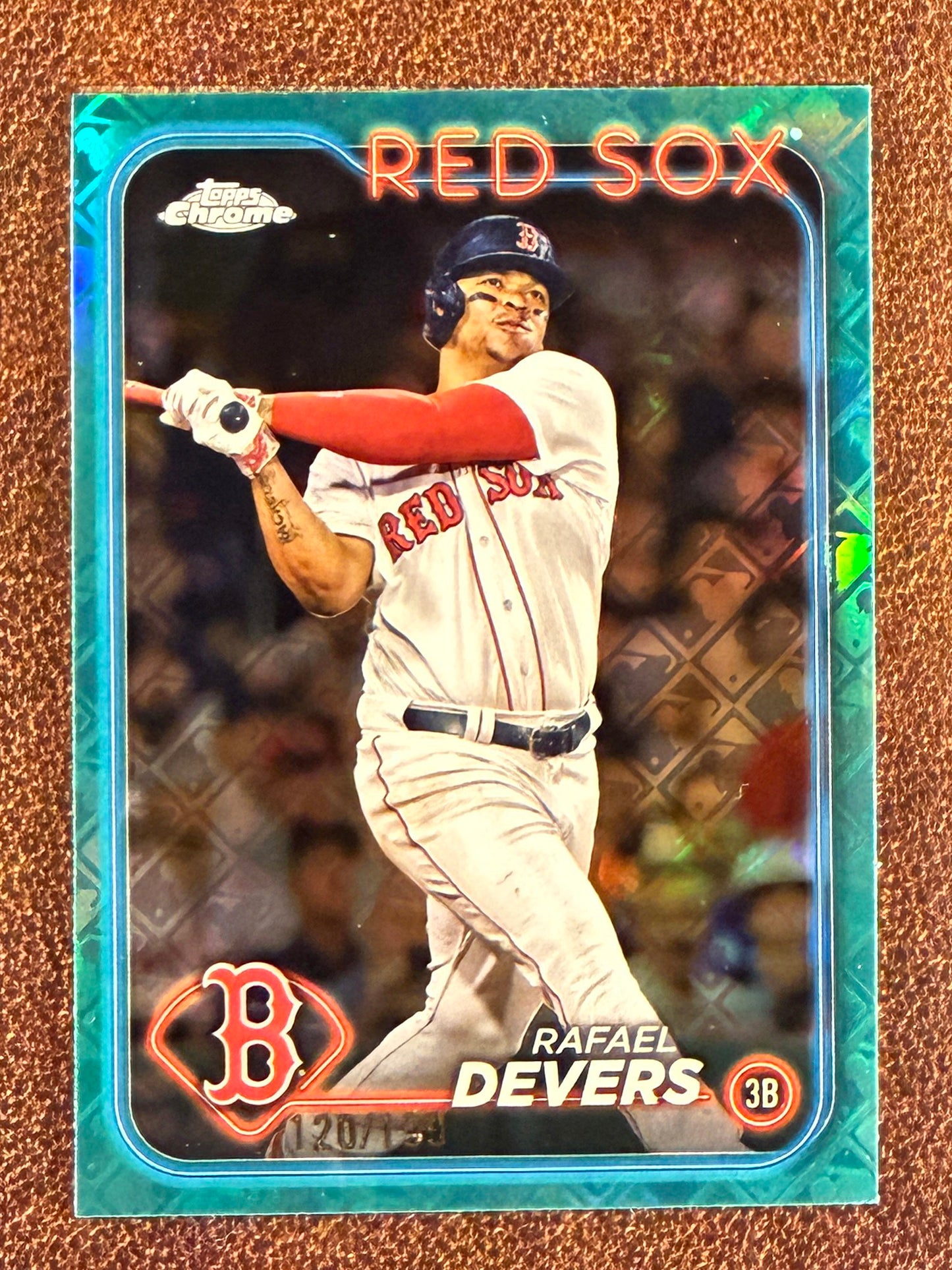 Rafael Devers - 2024 Topps Chrome - AQUA Logofoil /199 - Red Sox