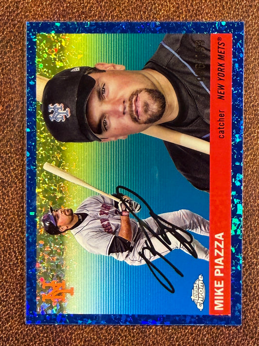 Mike Piazza - 2025 Topps Chrome Platinum - BLUE Mini Diamond /199 - Mets
