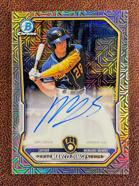 Marco Dinges - 2026 Bowman - MOJO AUTO - Brewers