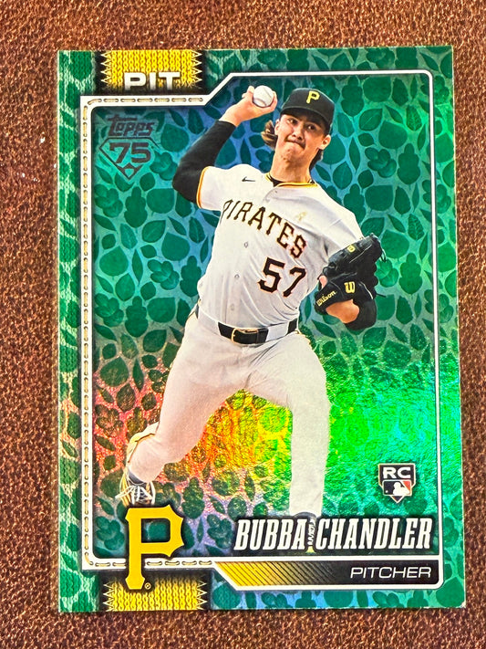 Bubba Chandler - 2026 Topps Series 1 - GREEN Leaf Foil - Pirates