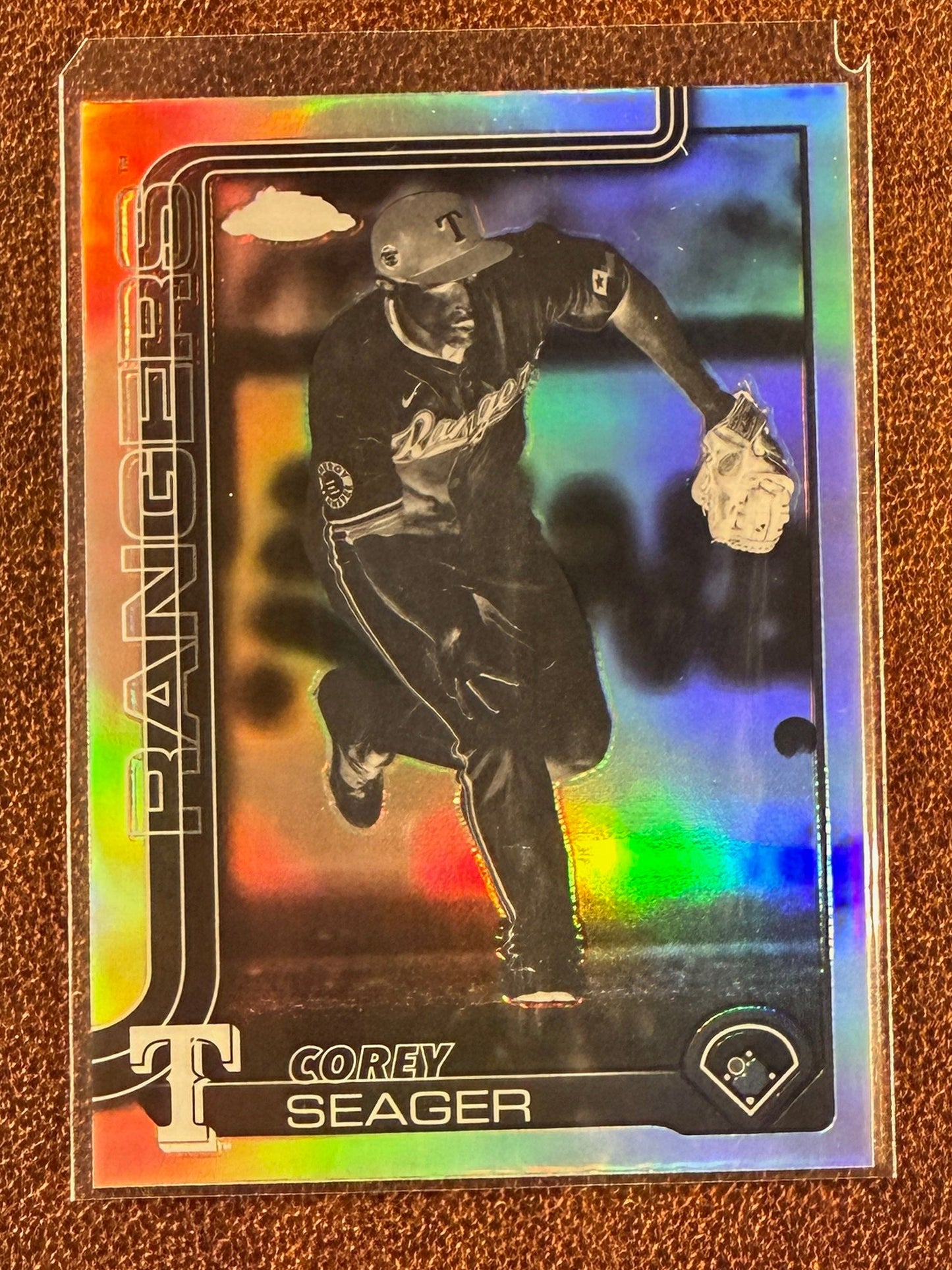 Corey Seager - 2025 Topps Chrome - Negative Refractor - Rangers
