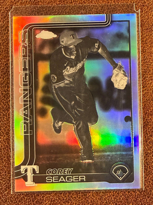 Corey Seager - 2025 Topps Chrome - Negative Refractor - Rangers