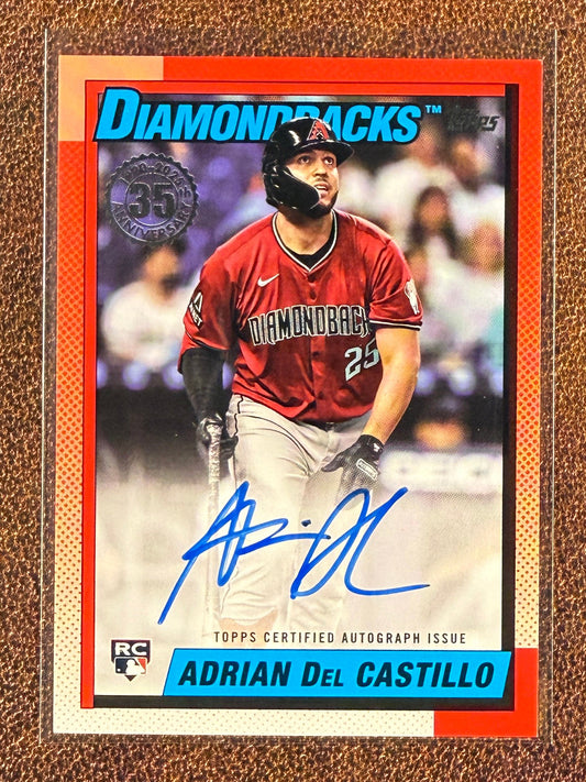 Adrian Del Castillo - 2025 Topps Update - Rookie 1990 AUTO - Diamondbacks