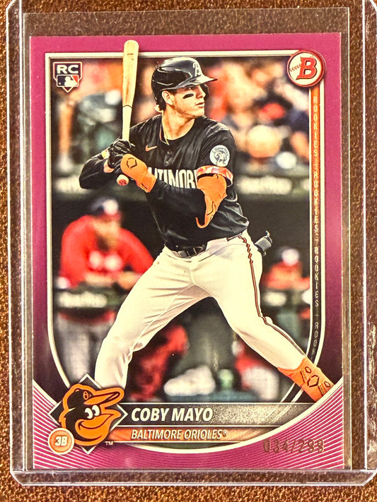 Coby Mayo - 2025 Bowman - Rookie PURPLE Paper /299 - Orioles