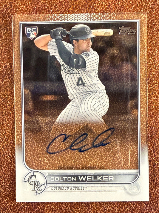 Colton Welker - 2022 Topps Clearly Authentic - Rookie AUTO - Rockies