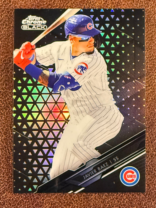 Javier Baez - 2020 Topps Chrome Black - Refractor /199 - Cubs