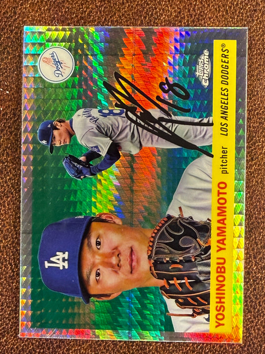 Yoshinobu Yamamoto - 2025 Topps Chrome Platinum - Prism Refractor (*Prism Line*) - Dodgers