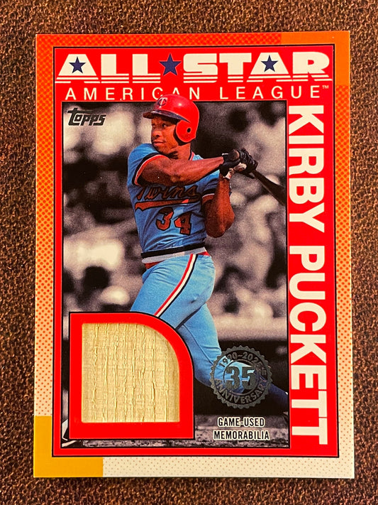 Kirby Puckett - 2025 Topps Series 2 - 1990 All Star RELIC (*Corner Whiting*) - Twins