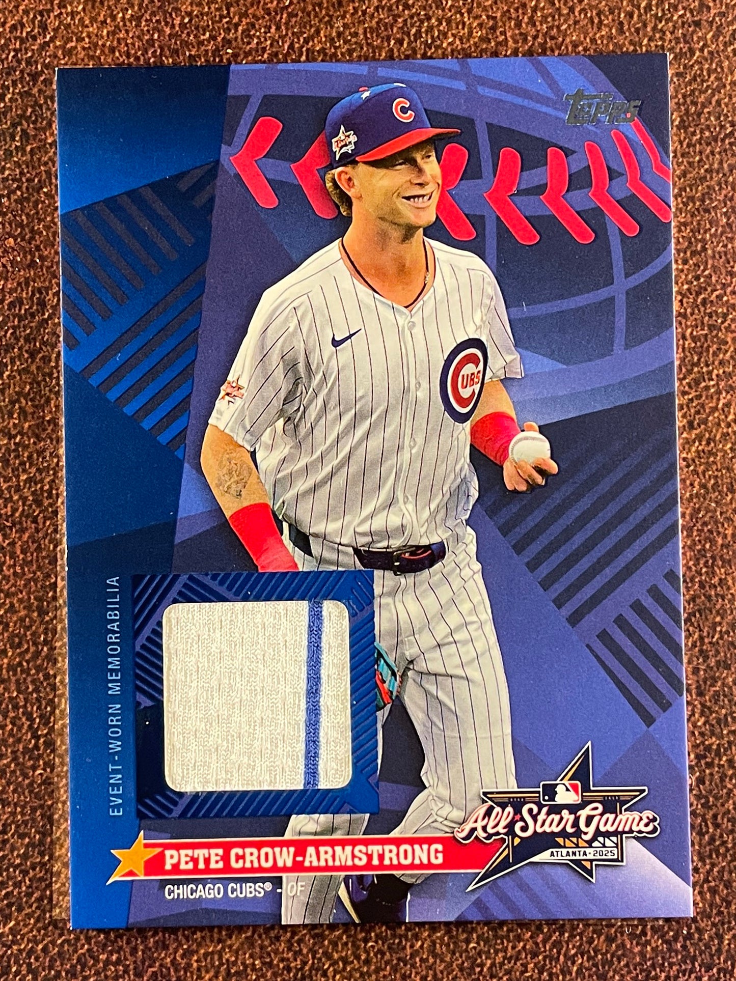 Pete Crow Armstrong - 2025 Topps Update - All Star Game RELIC (*Corner/Edge Whiting*) - Cubs