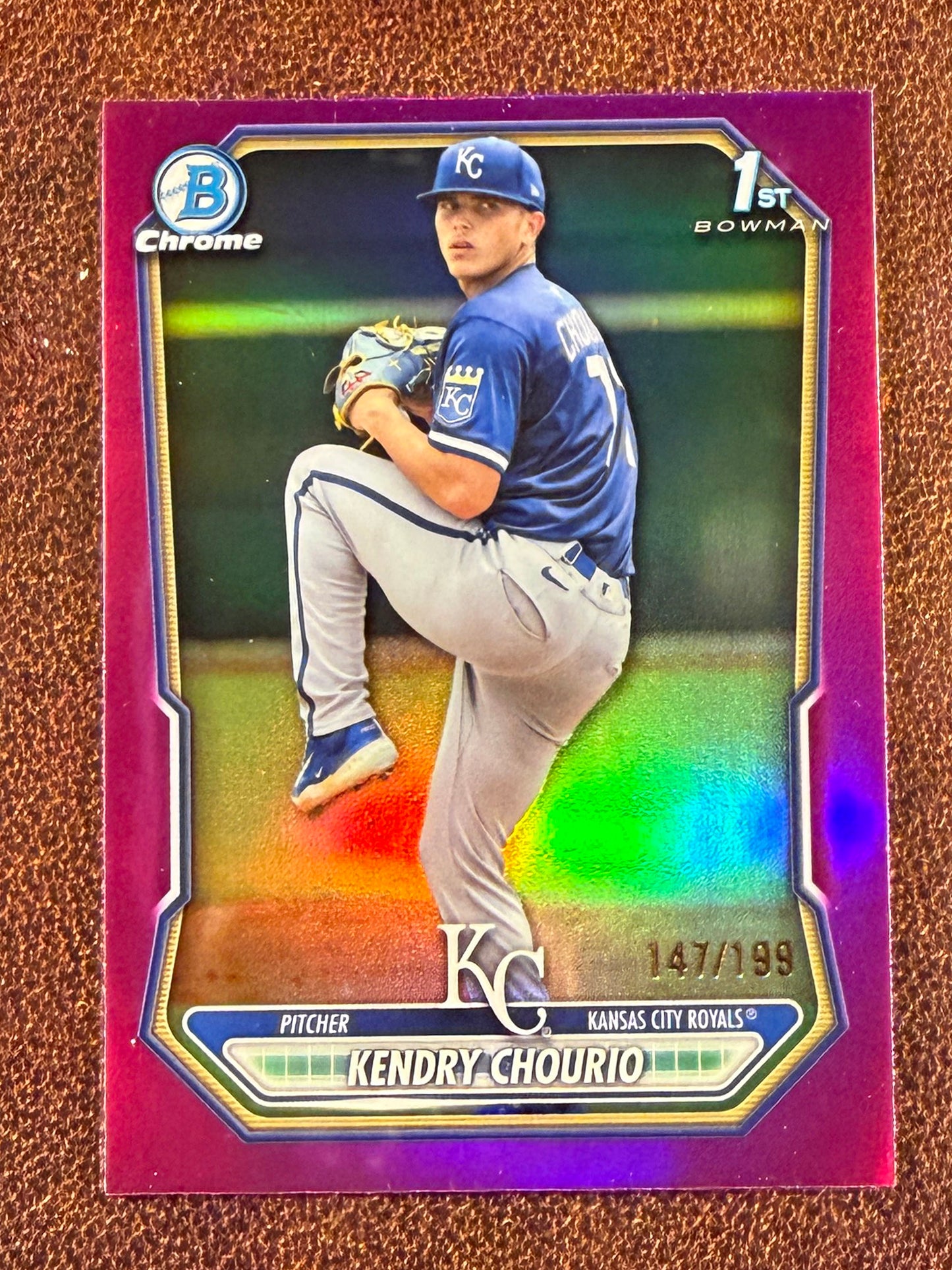 Kendry Chourio - 2026 Bowman - FUSCHIA Refractor 1st Bowman /199 - Royals