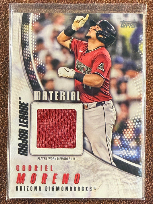 Gabriel Moreno - 2025 Topps Series 1 - Major League Material Player-Worn RELIC - Diamondbacks