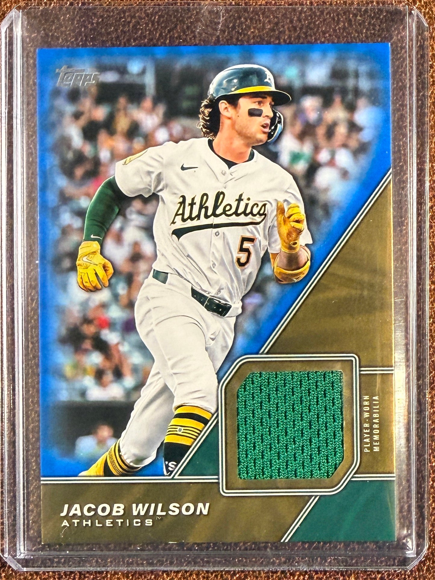 Jacob Wilson - 2025 Topps Series 1 - Major League Material BLUE /150 RELIC - Athletics