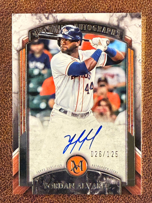 Yordan Alvarez - 2022 Topps Museum Collection - Archive Autographs /125 - Astros