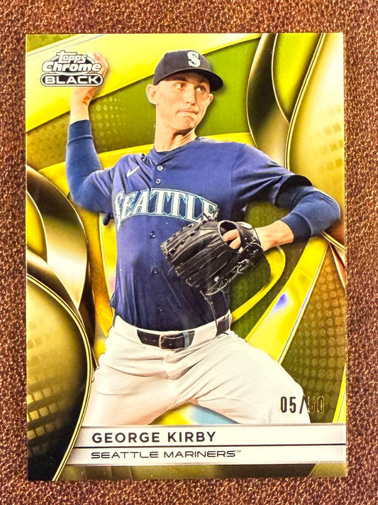 George Kirby - 2025 Topps Chrome Black - GOLD /50 - Mariners