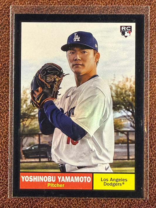Yoshinobu Yamamoto - 2024 Topps Archives - Rookie BLACK Border - Dodgers