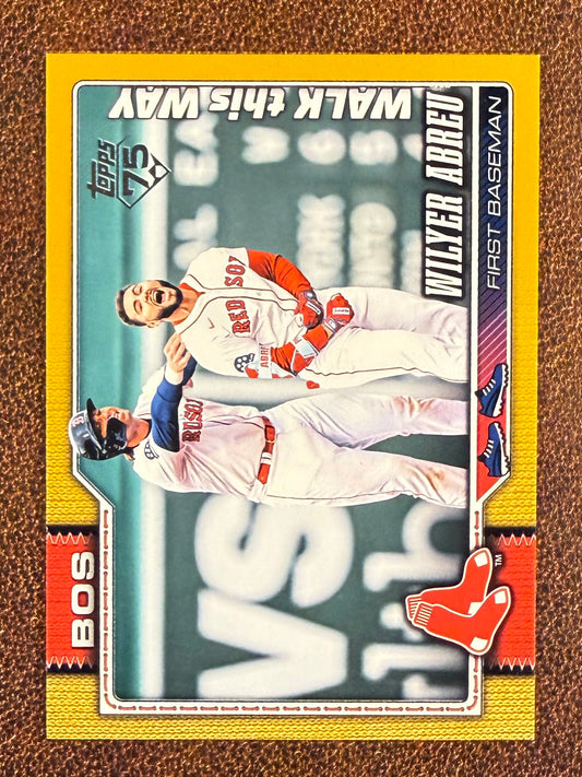 Wilyer Abreu - 2026 Topps Series 1 - GOLD Walk This Way /50 - Red Sox