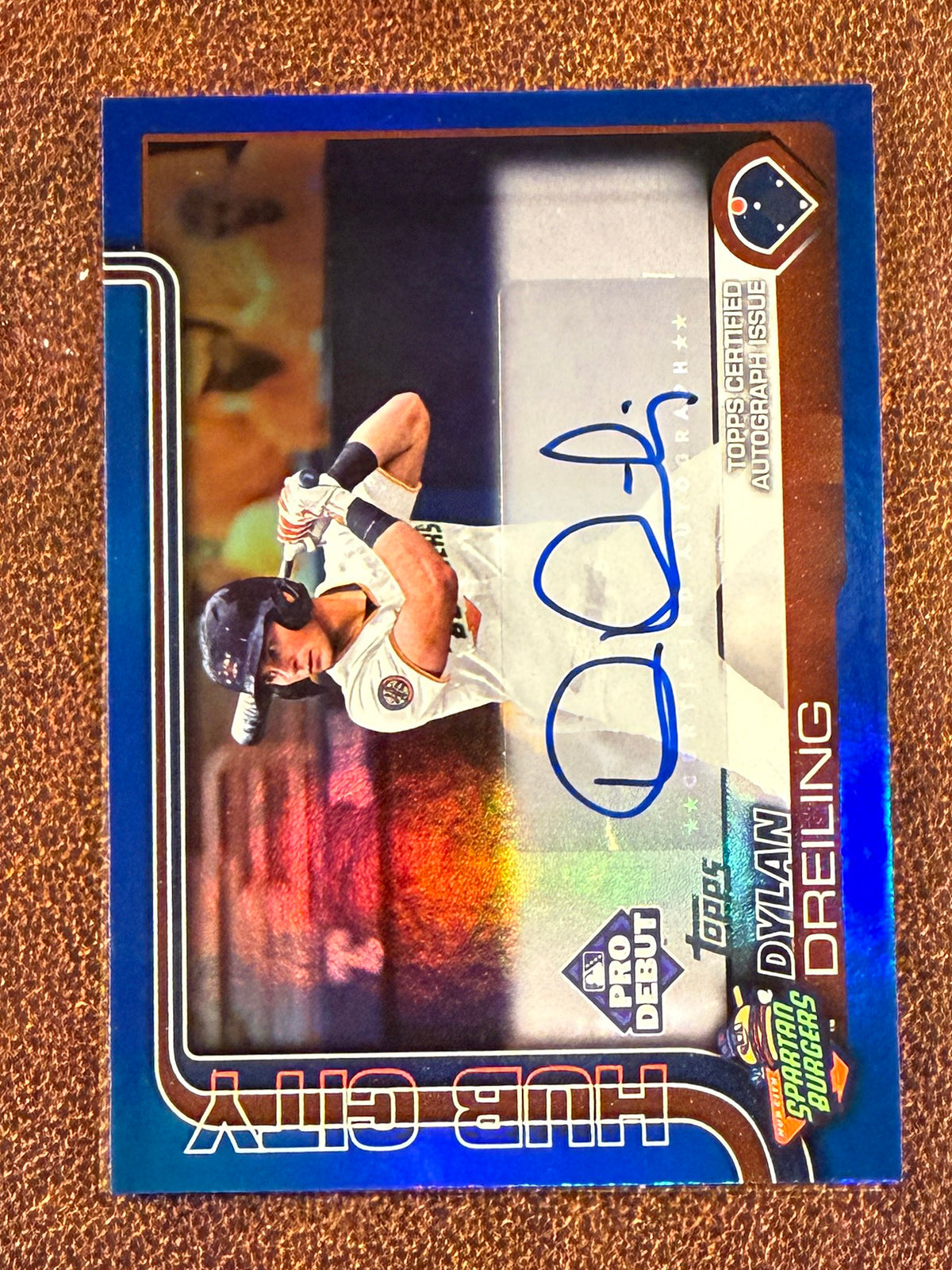 Dylan Dreiling - 2025 Topps Pro Debut - BLUE AUTO /150 - Rangers