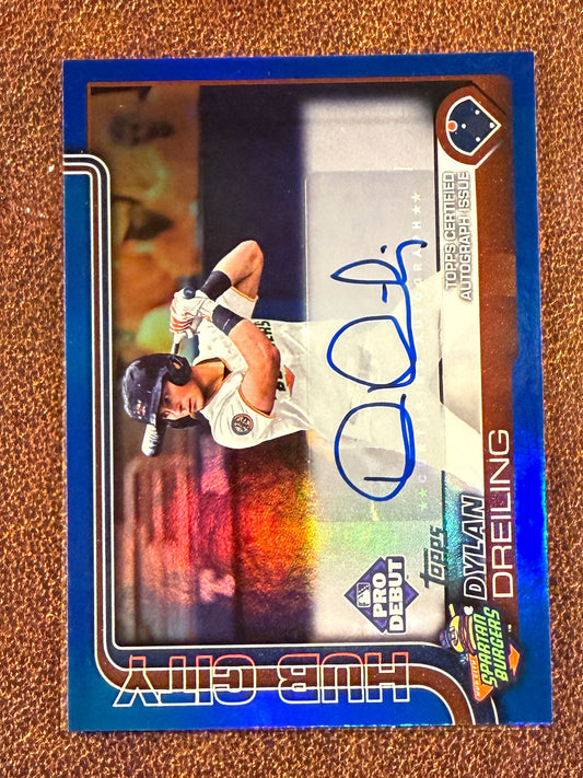 Dylan Dreiling - 2025 Topps Pro Debut - BLUE AUTO /150 - Rangers
