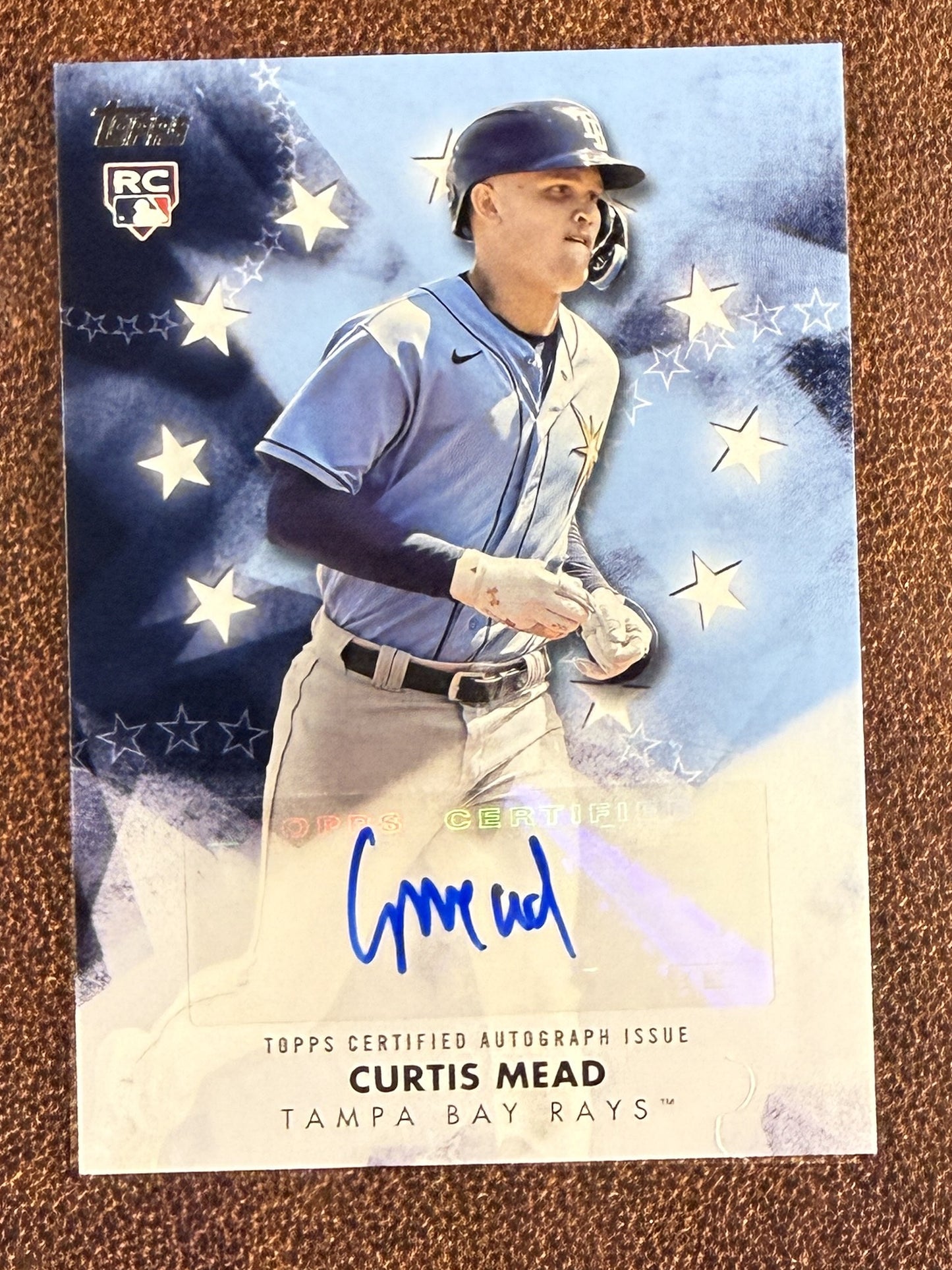 Curtis Mead - 2024 Topps Series 1 - Baseball Stars Rookie AUTO - Rays