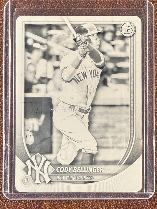 Cody Bellinger - 2025 Bowman - Black Printing Plate 1/1 - Yankees