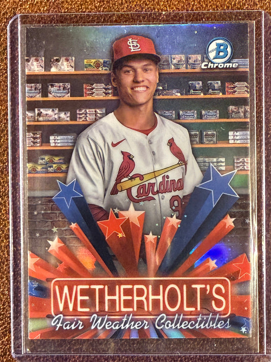 JJ Wetherholt - 2025 Bowman Chrome - Hobby Stars - Cardinals