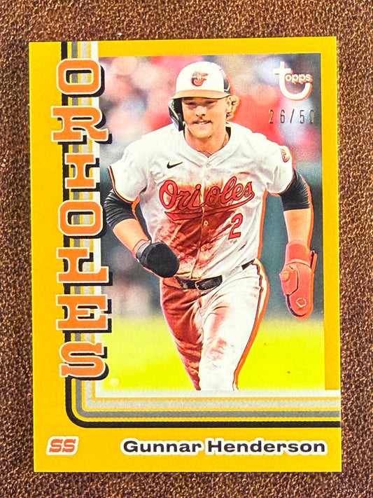 Gunnar Henderson - 2024 Topps Brooklyn Collection - GOLD /50 - Orioles