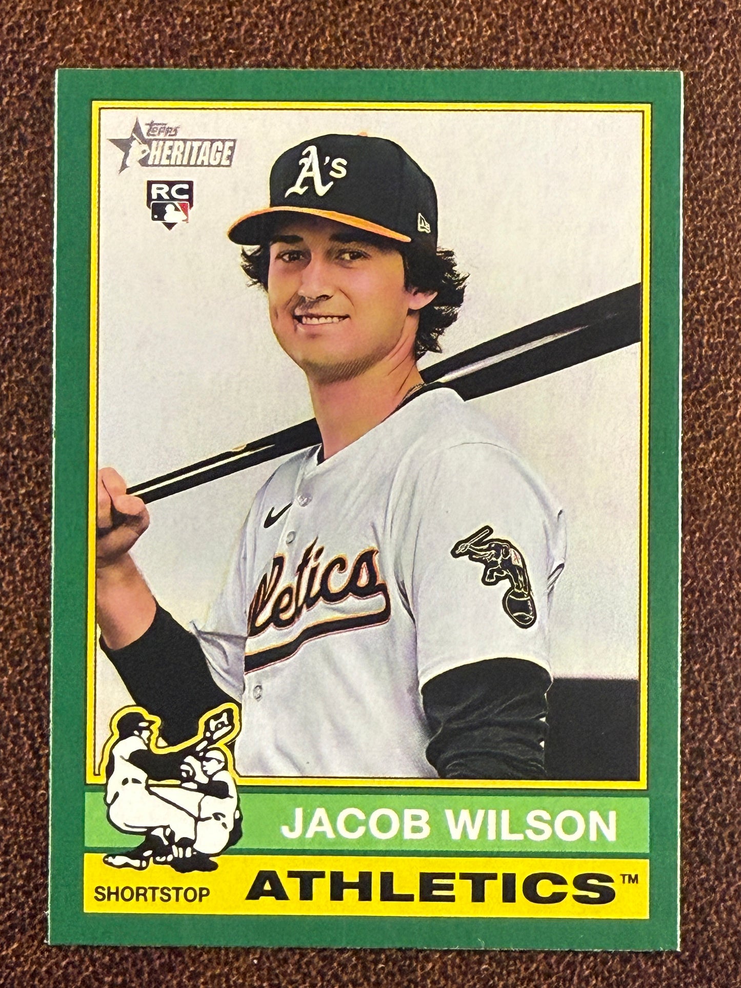 Jacob Wilson - 2025 Topps Heritage - Rookie Green Border - Athletics