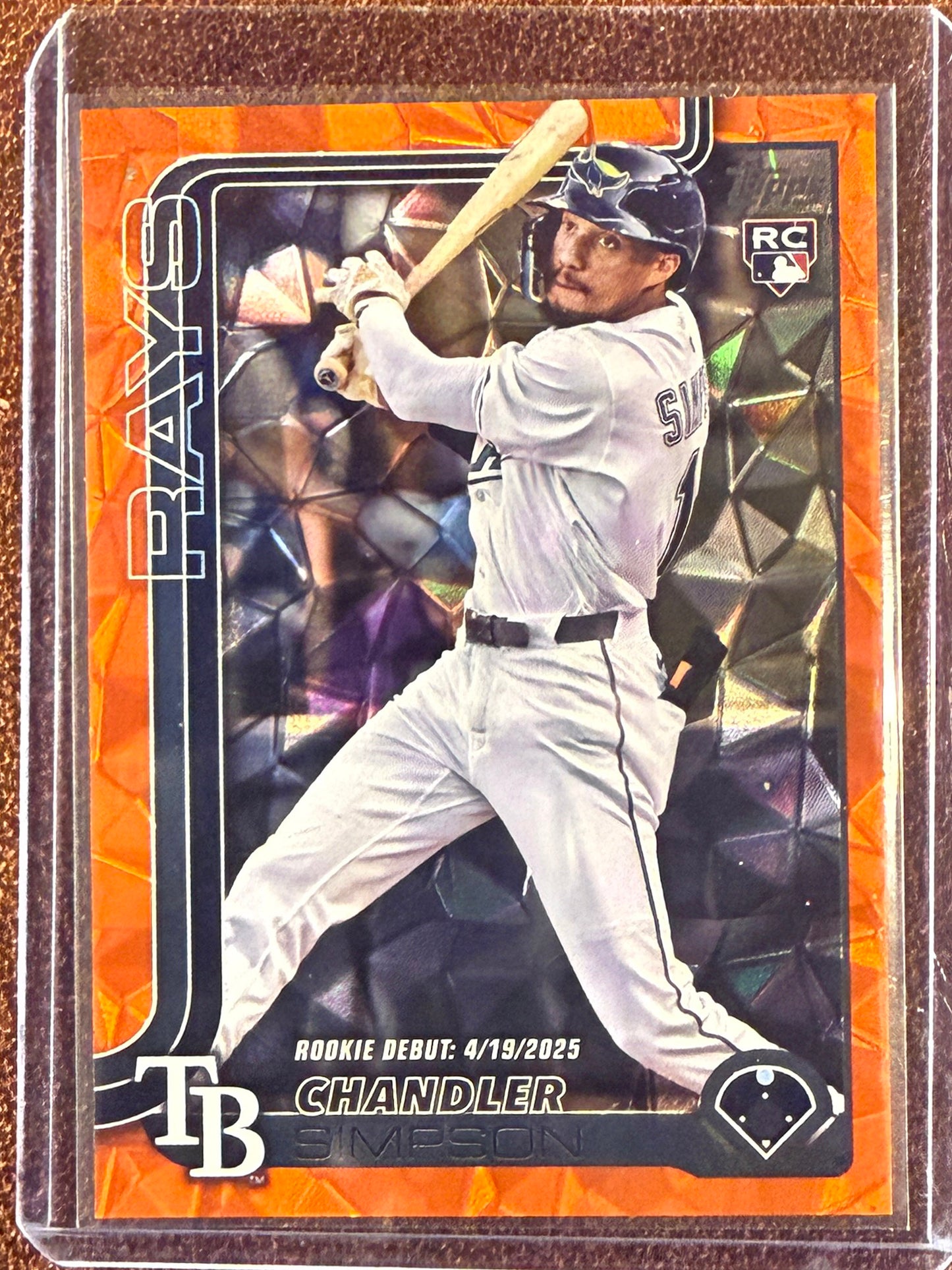 Chandler Simpson - 2025 Topps Update - Rookie ORANGE Diamante /25 - Rays