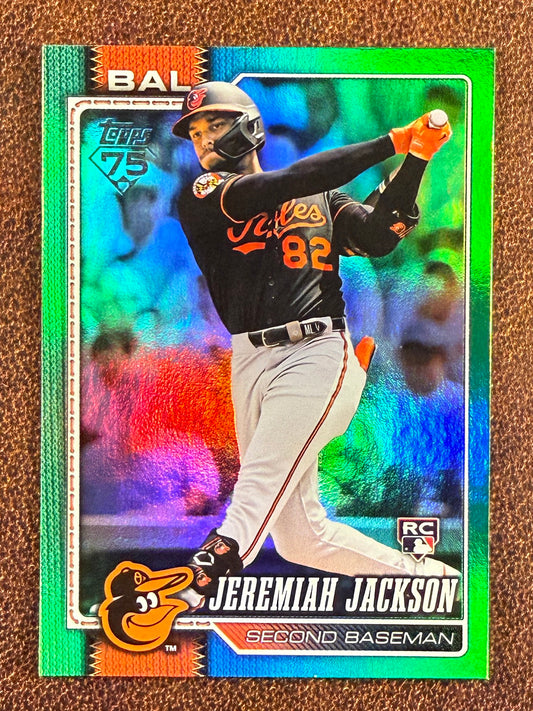 Jeremiah Jackson - 2026 Topps Series 1 - Rookie GREEN Rainbow Foil /99 - Orioles