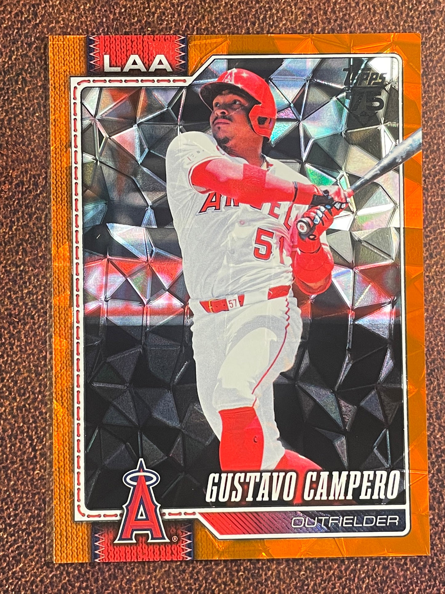 Gustavo Campero - 2026 Topps Series 2 - ORANGE Diamante /25 - Angels