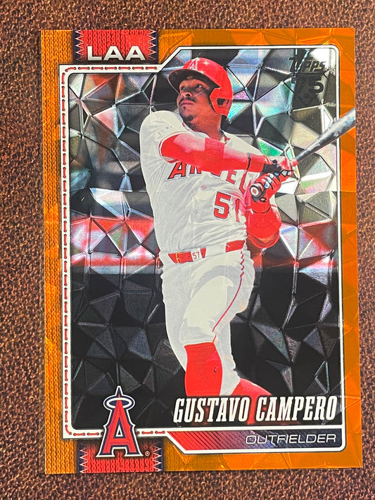 Gustavo Campero - 2026 Topps Series 2 - ORANGE Diamante /25 - Angels