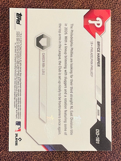 Bryce Harper - 2026 Topps Now Road to Opening Day - GOLD Foil /50 - Phillies