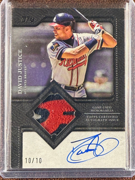 David Justice - 2025 Topps Update - Flagship Patch AUTO /10 - Braves