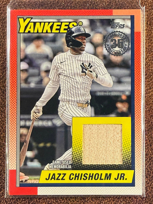 Jazz Chisholm Jr. - 2025 Topps Update  - 1990 Game-Used RELIC - Yankees