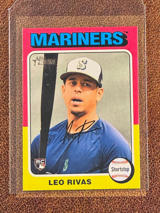 Leo Rivas - 2024 Topps Heritage - Rookie Mini - Mariners