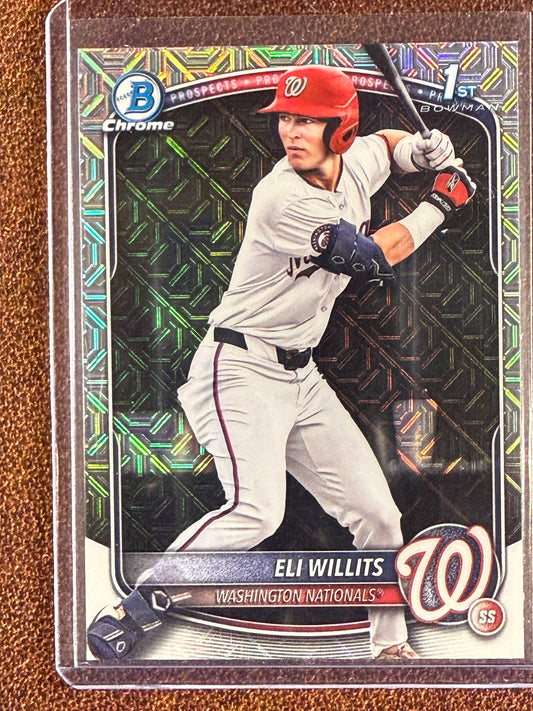 Eli Willits - 2025 Bowman Draft - 1st Bowman MOJO - Nationals