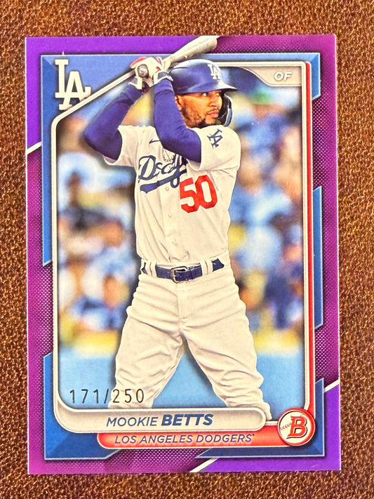 Mookie Betts - 2024 Bowman - PURPLE Paper /250 - Dodgers