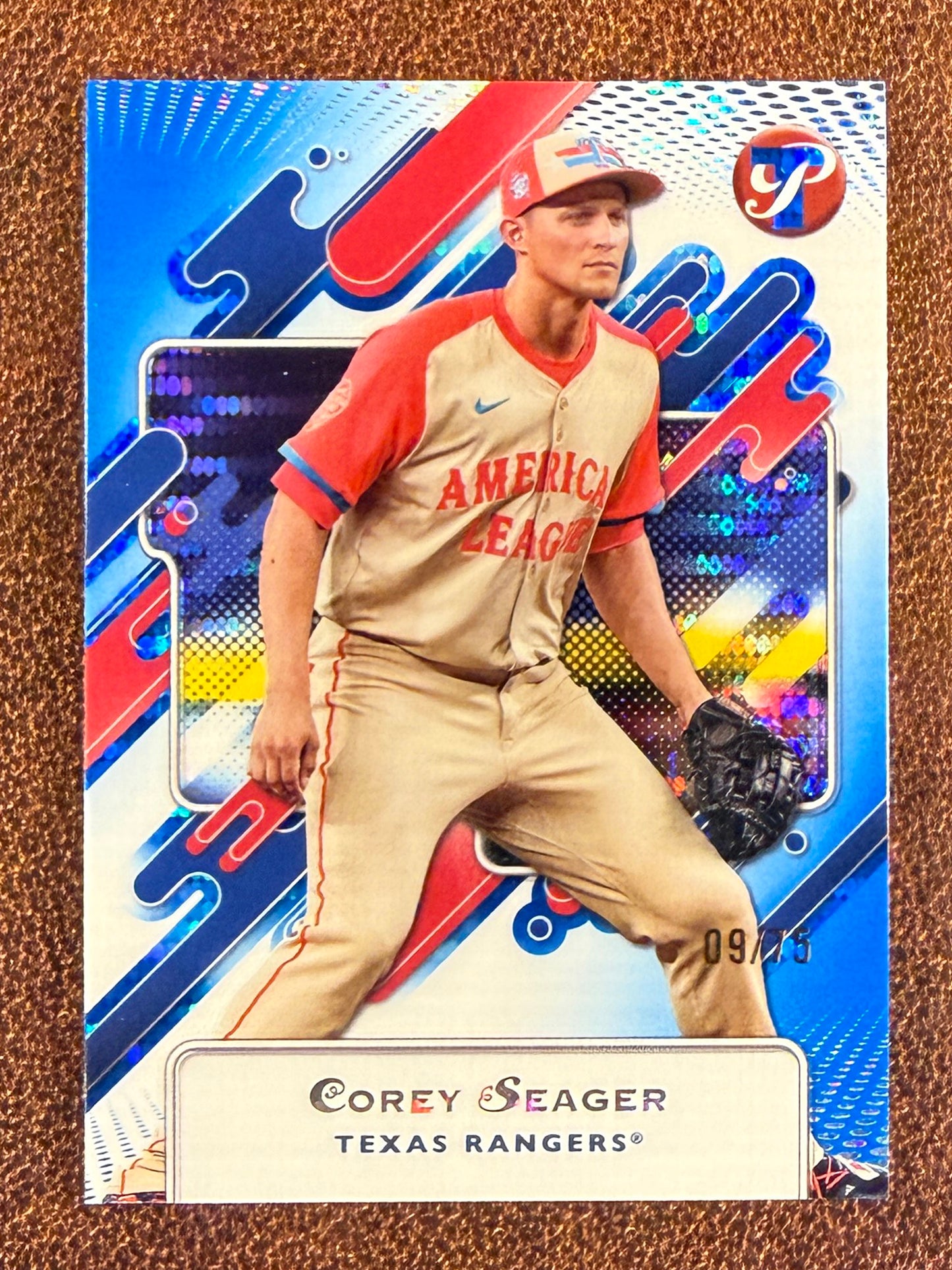 Corey Seager - 2025 Topps Pristine - BLUE All Star Jersey /75 - Rangers