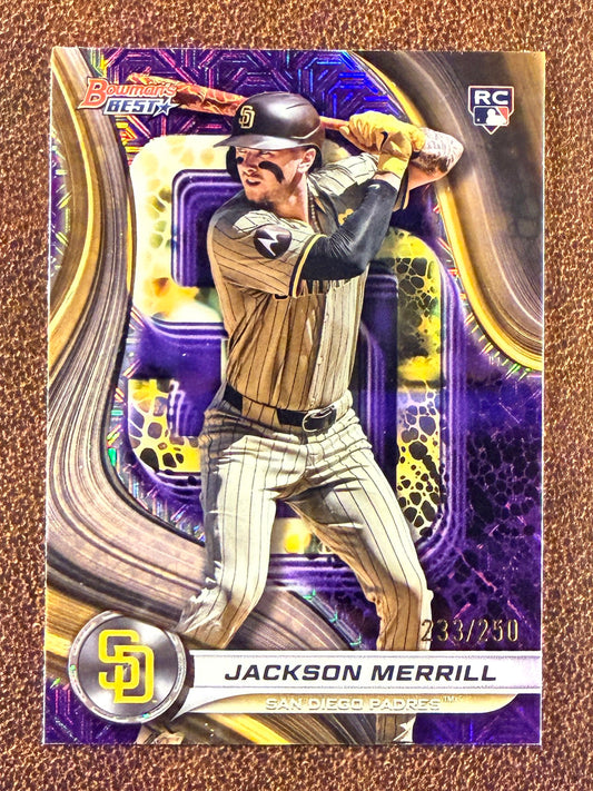 Jackson Merrill - 2024 Bowman's Best - Rookie PURPLE /250 - Padres