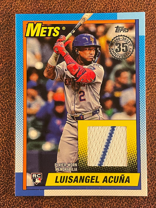 Luisangel Acuna - 2025 Topps Update - Rookie 1990 RELIC - Mets