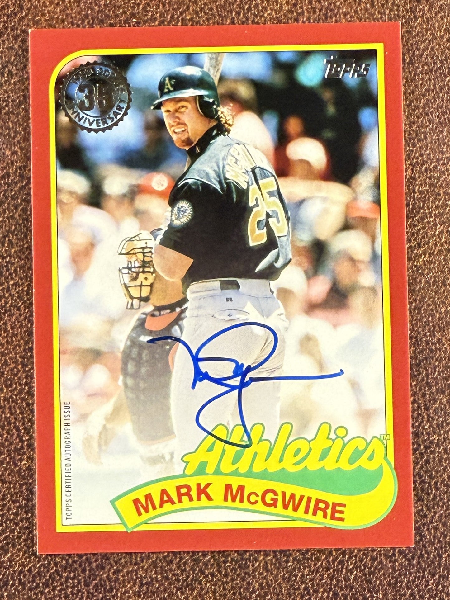 Mark McGwire - 2024 Topps Series 1 - RED 1989 AUTO /25 - Athletics